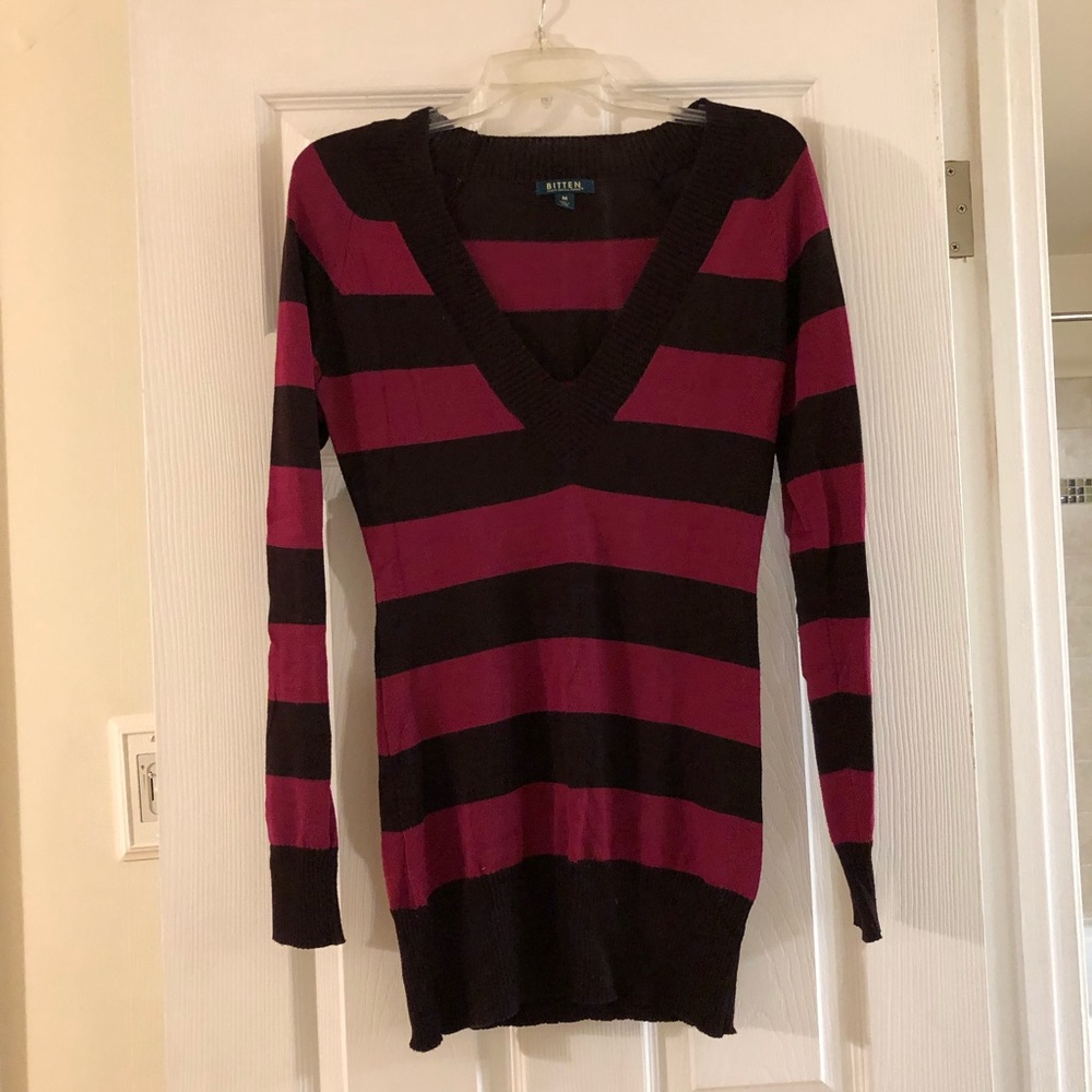 Women’s Purple Striped Sweater